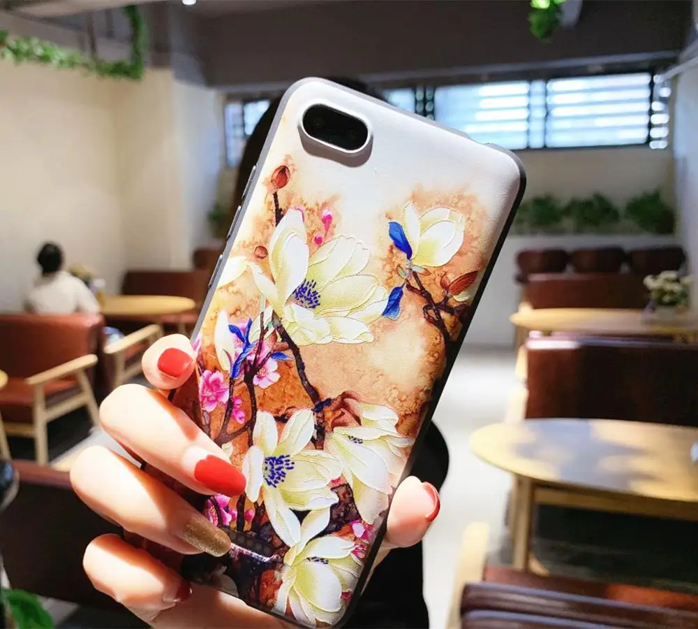 Чехол для Xiaomi Redmi 6a силиконовый чехол с рельефным рисунком мягкий роскошный из