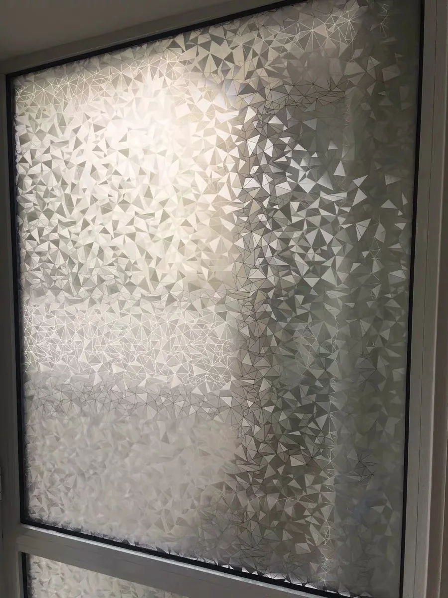 45/60*500 см 3D Хрустальная пленка для окна, стеклянная наклейка, статическая самоклеящаяся декоративная пленка, матовая, для офисной двери, домашнего декора