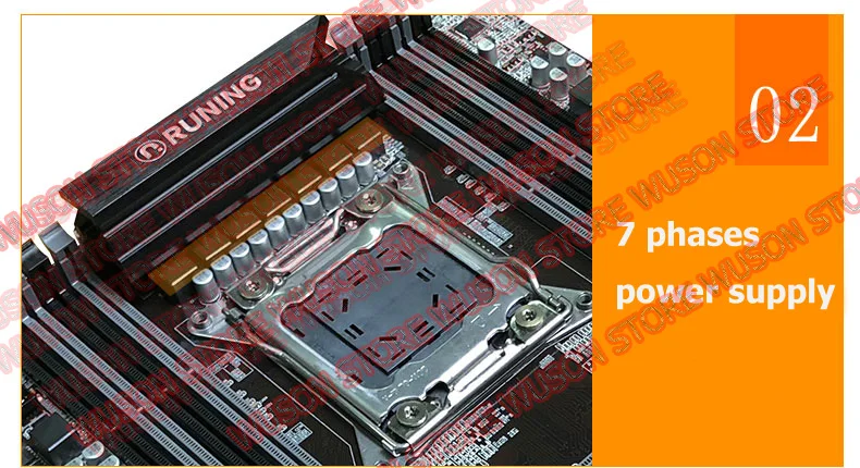 Новинка! Runing Super ATX X79 LGA2011 материнская плата 8 слотов DDR3 DIMM max 8*16G память Xeon E5 2650 V2 cpu 16G(4*4G) 1333MHz DDR3 RECC