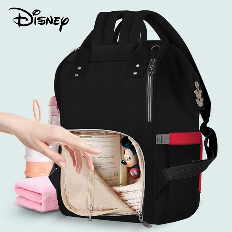 

Disney Diaper Bags Disney Mummy bag wave point waterproof multi-function large capacity shoulder Mummy bag wet bag
