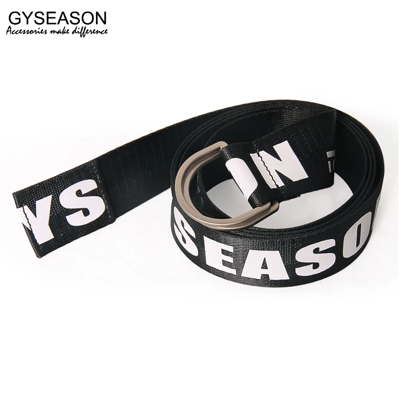 

Ribbon Belt For Women Nylon Metal Buckle Waist/Wrist Ribbon Band Fashion Clothing Accessory GYSEASON Letter Black Red Waistband
