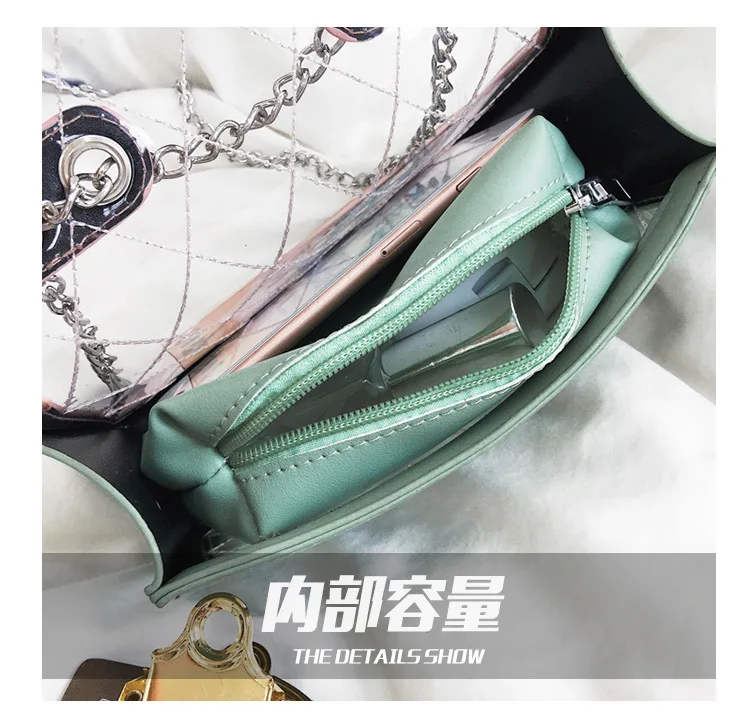 NBSAMENG Дизайн Для женщин вечерние Crossbody сумка прозрачная ПВХ Желе маленькая леди