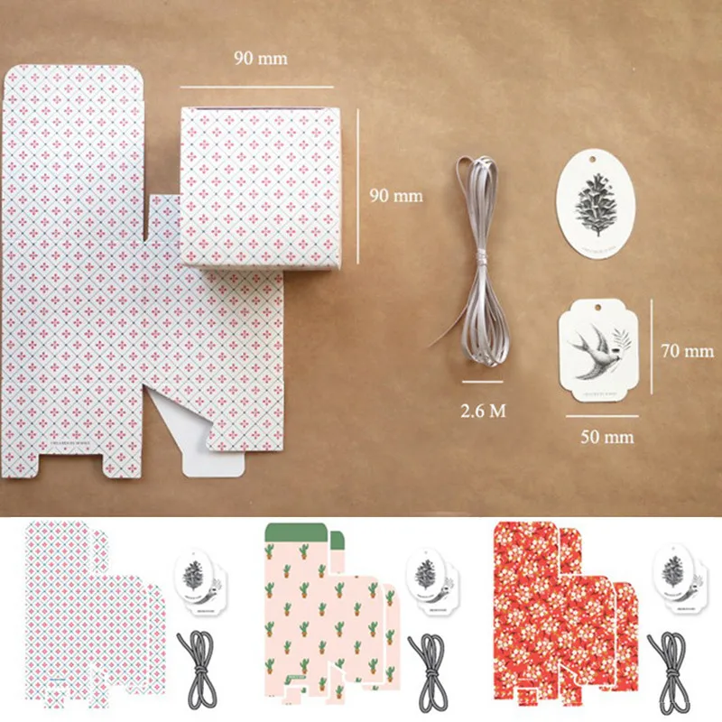 10 шт. бумажная Подарочная коробка для конфет на день рождения Рождество