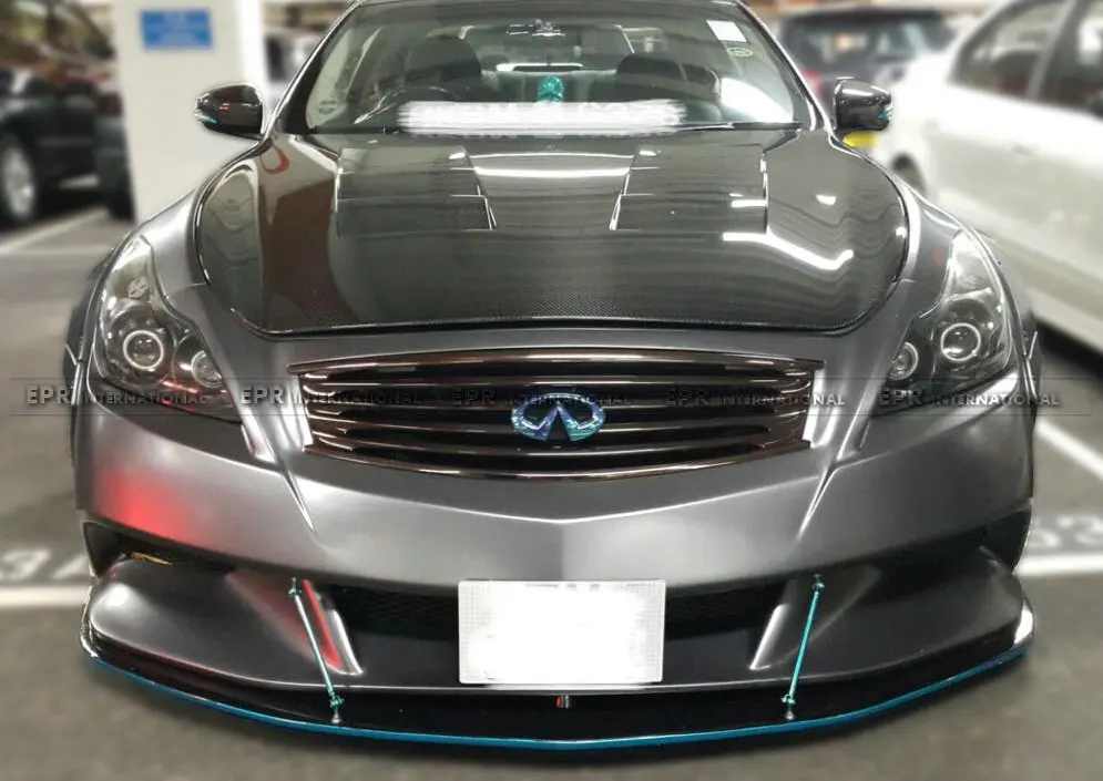 Передний бампер из стекловолокна для Infiniti G37 LB со сплиттером переднее и заднее