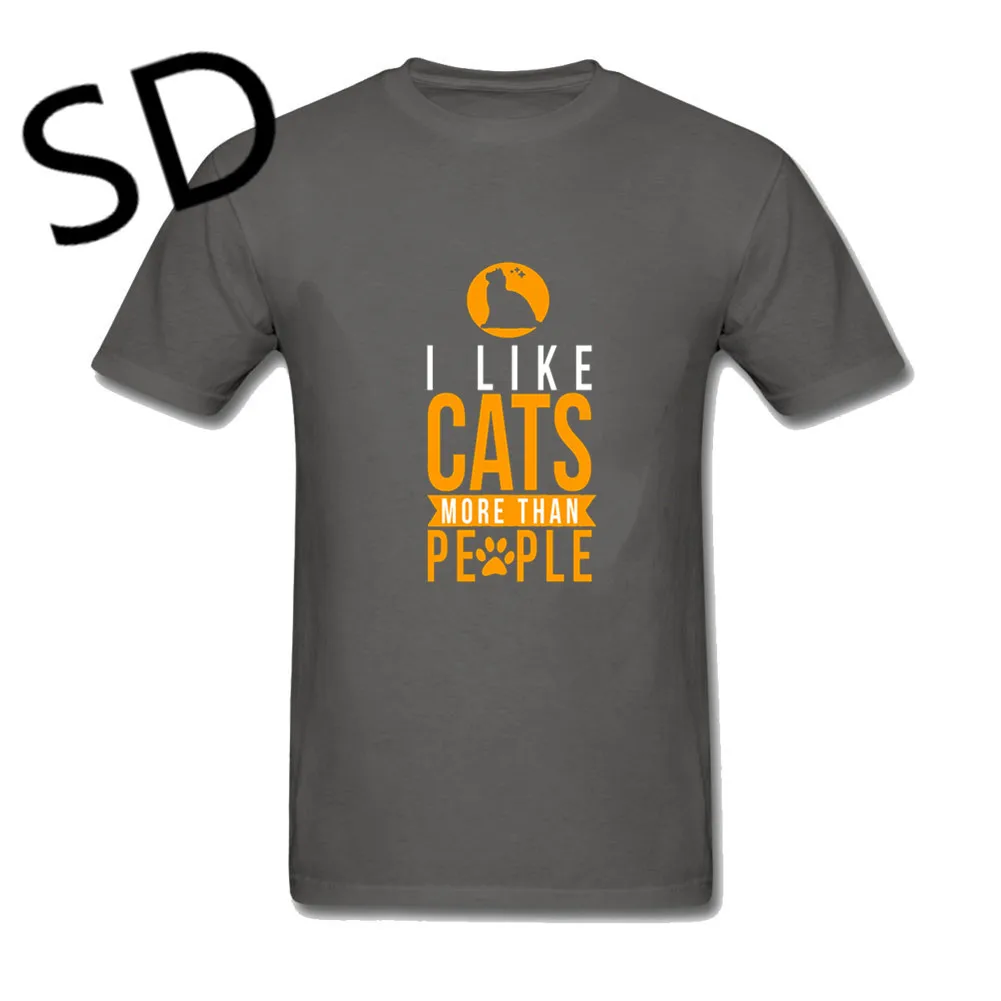 Дропшиппинг я люблю кошек больше чем людей Футболка Для мужчин забавная футболка