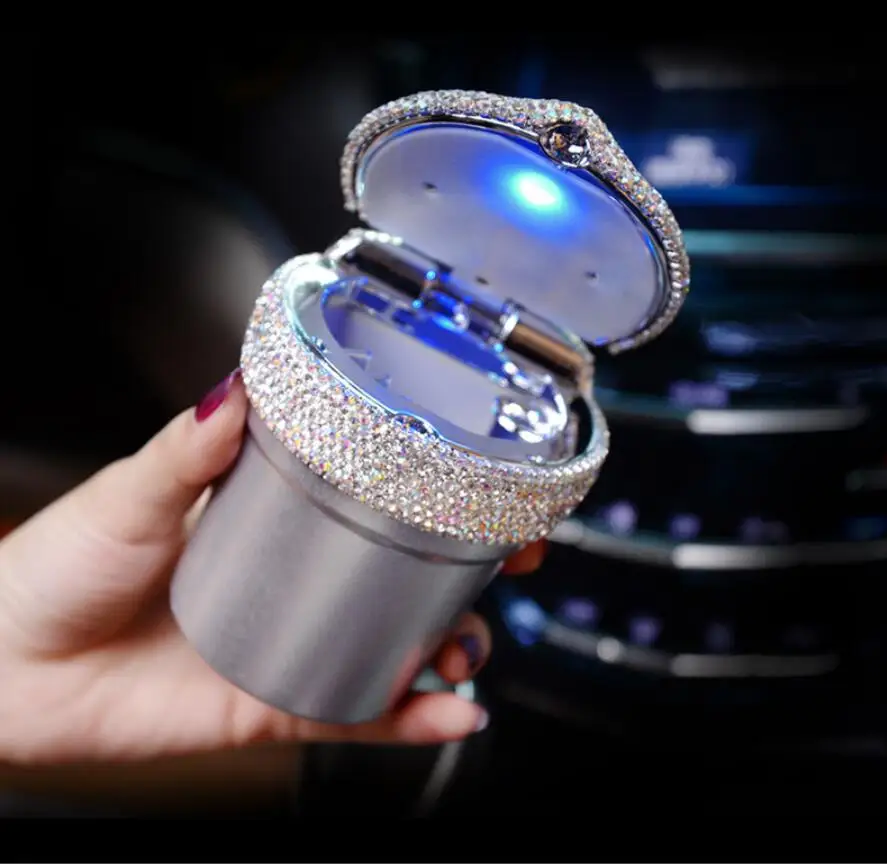 Высококачественная Автомобильная ключница со стразами Мерцающая светодиодная