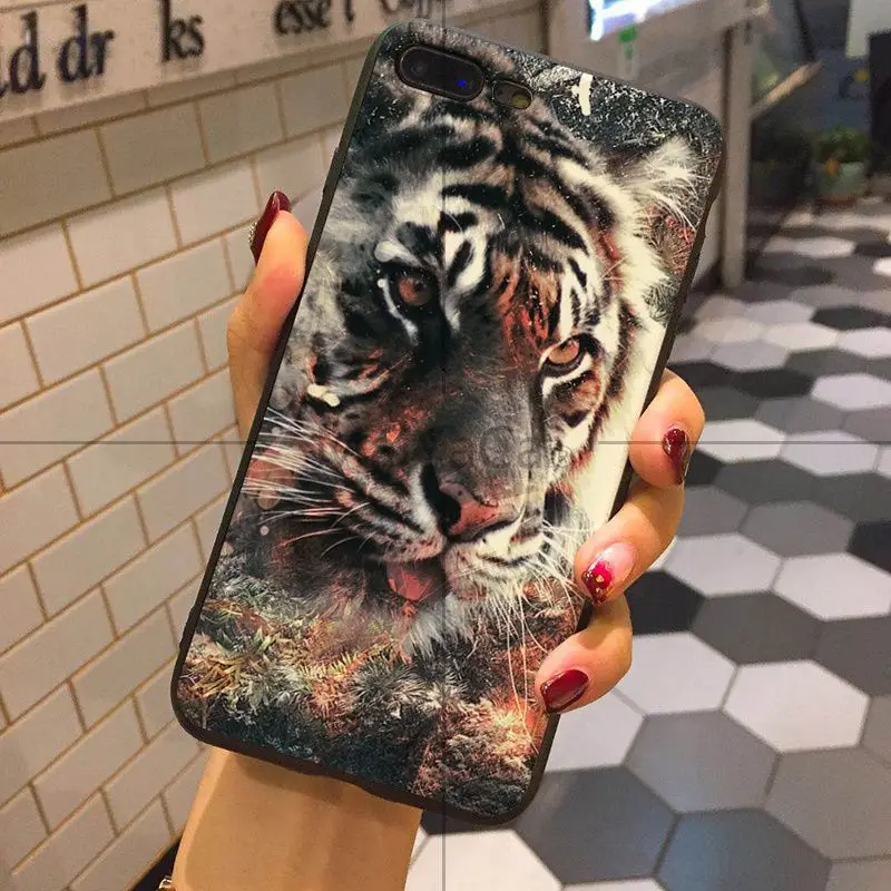 Мягкий чехол для телефона MaiYaCa lion tiger из ТПУ мягкий iPhone 8 7 6 6S Plus 5 5S SE XR X XS MAX
