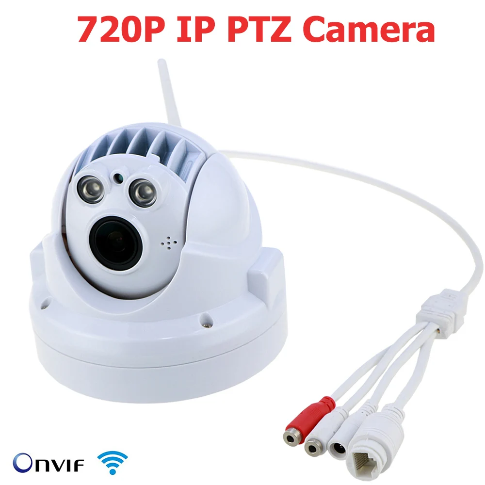 Onvif 720 P Беспроводной WI-FI Купол IP PTZ Камера 1mp 1 0 мегапиксельная ИК P2P 2 8-12 мм зум HD