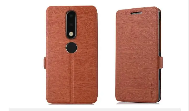 Для Nokia x6 2018 дюймов 100% Оригинал искусственная кожа флип чехол для смартфон в