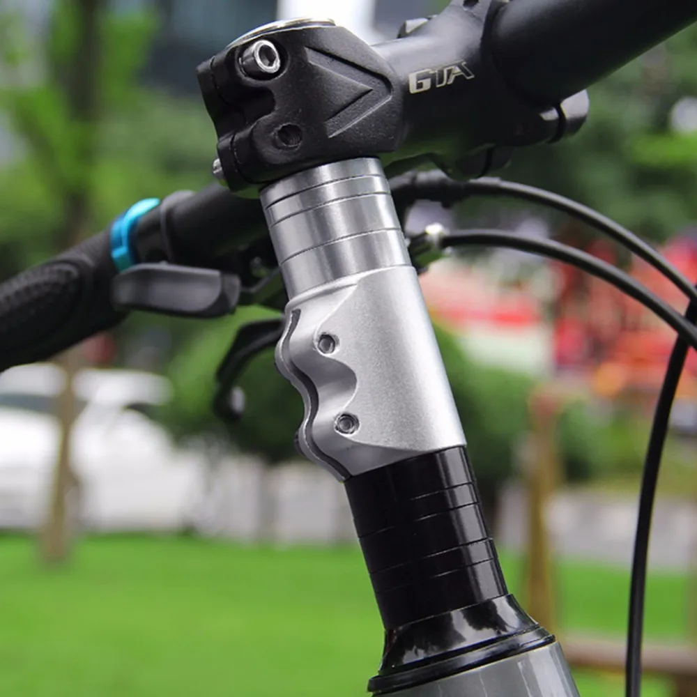 Прочный Алюминий сплава MTB Велосипедный спорт Горный велосипед Руль управления для мотоциклов Вилы стволовых стояка рост до Extender Расширение Heads Up адаптер