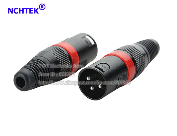 NCHTEK черный XLR 3Pin Jack Мужской патч змея кабель MIC Plug/Бесплатная доставка/5 шт |
