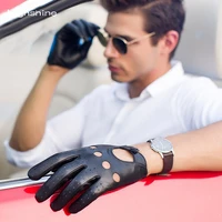 highshine mens genuine leather driving gloves unlined touch screen soft thin fit hand short leather gloves