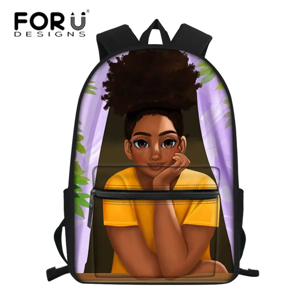 FORUDESIGNS/детская школьная сумка для подростков, школьная сумка для детей, черная Детская сумка для девочек, детская сумка через плечо, Mochila - Цвет: YQ4086Z58