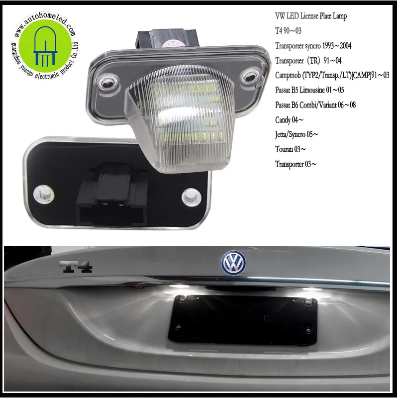 2PC X dahosun LED for VW T4 Transporter CAMPMOB Passat Jetta Caddy Touran Car Rear License Lamp | Автомобили и мотоциклы