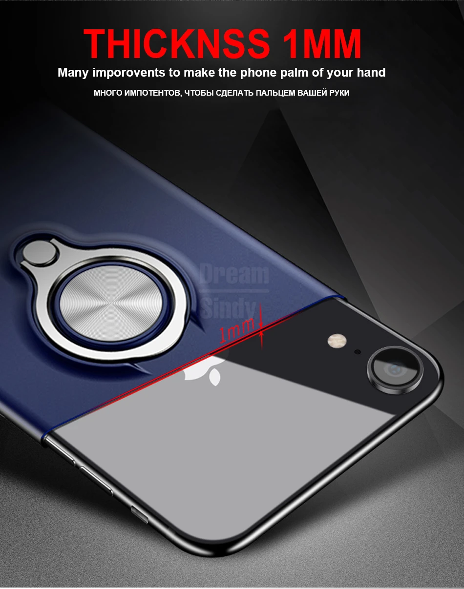 Роскошный автомобильный держатель кольцо чехол для айфон iPhone X XR XS Max 6 6s 8 7 чехол для телефона крышка на для айфон iPhone 6 6s 7 8 Plus X XS Max чехол