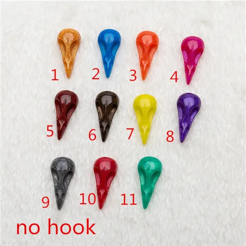 no hook 30 шт. 24,5 мм* 12 мм милые многоцветные с плоской задней стороны смолы Череп Подвески идеально подходят для подвески, серьги diy Брелки - Окраска металла: no hook