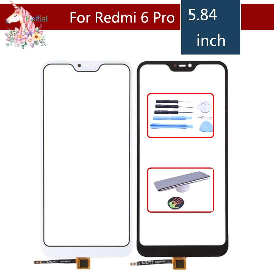

Original For Xiaomi Redmi 6 Pro 6PRO Mi A2 Lite Touch Screen Digitizer Touch Panel Sensor Front Outer Glass Touchscreen 5.84"