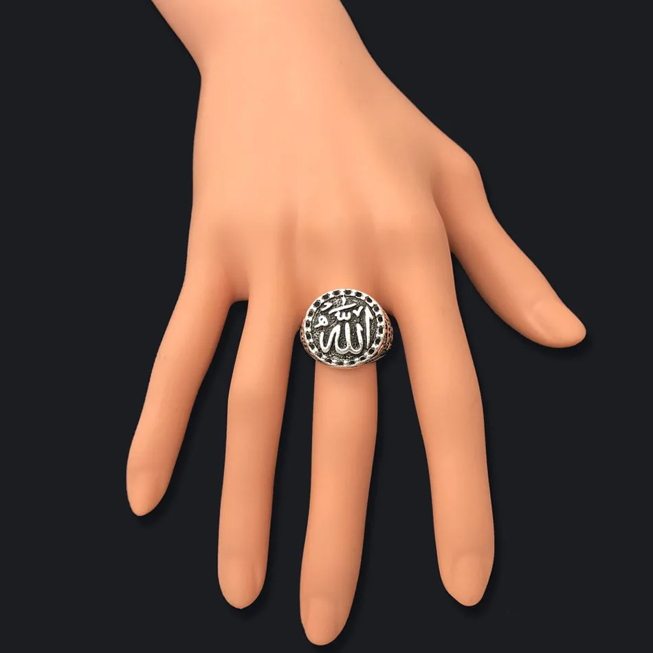 Liumo винтажное арабское мусульманское мужское кольцо из сплава Аллаха Lr701 |