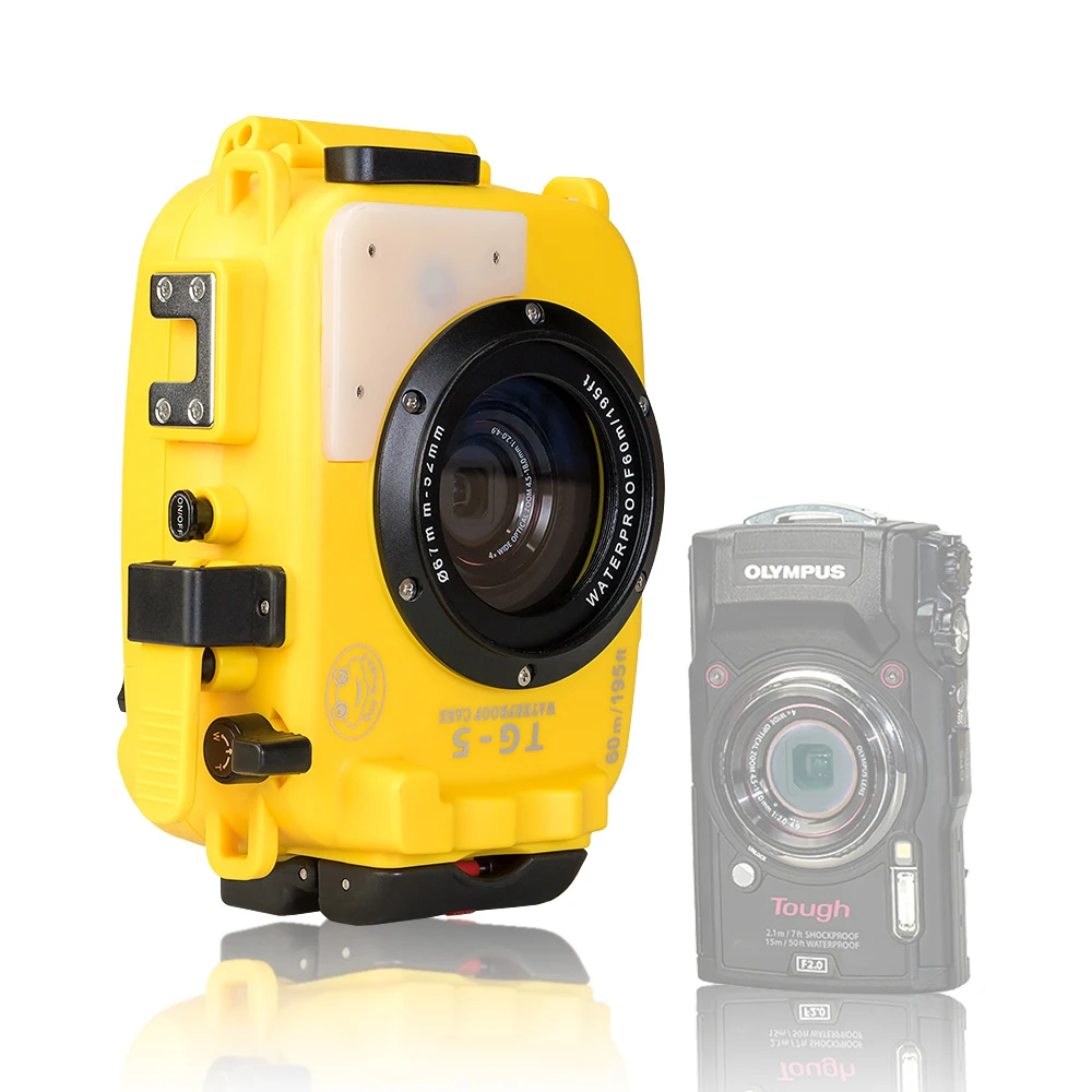 Чехол для подводной камеры Seafrogs 60 M/195ft для Olympus TG5+ объектив рыбий глаз+ красный фильтр 67 мм