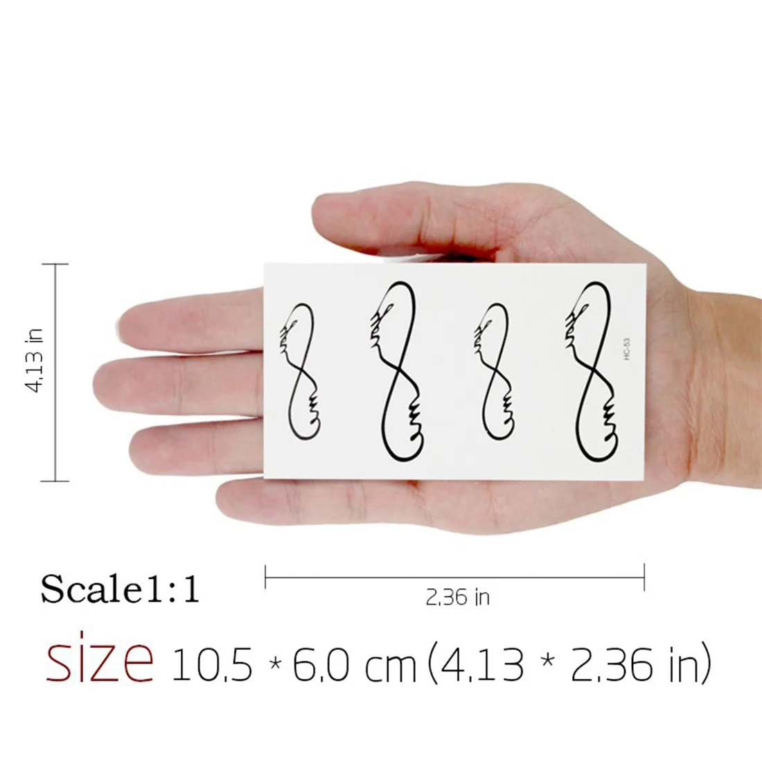 Водостойкая Временная тату-наклейка Геометрическая татуировка переводная