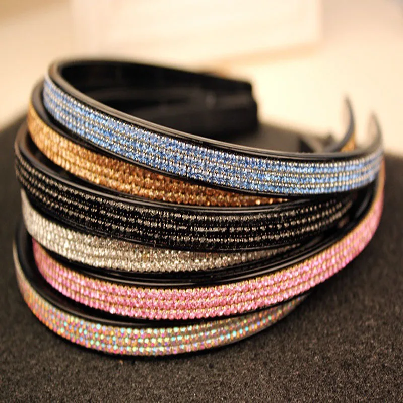 Трехрядные стразы кристаллы зубья обручи для волос женщин и девочек аксессуары