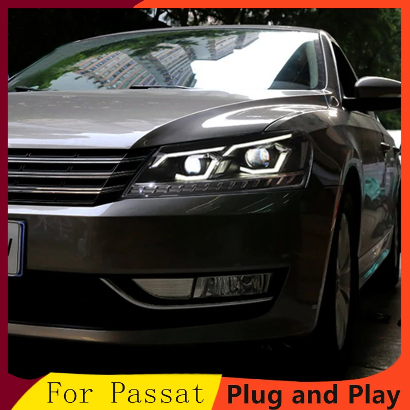 KOWELL автомобильный Стайлинг для VW Passat B7 US Verson 2012 2016 фары DRL D2H динамический сигнал