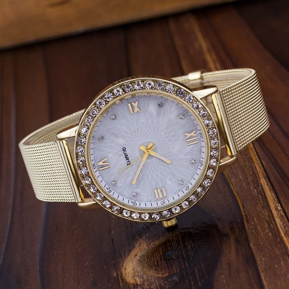 Женские Аналоговые кварцевые часы montre vogue наручные из нержавеющей стали с