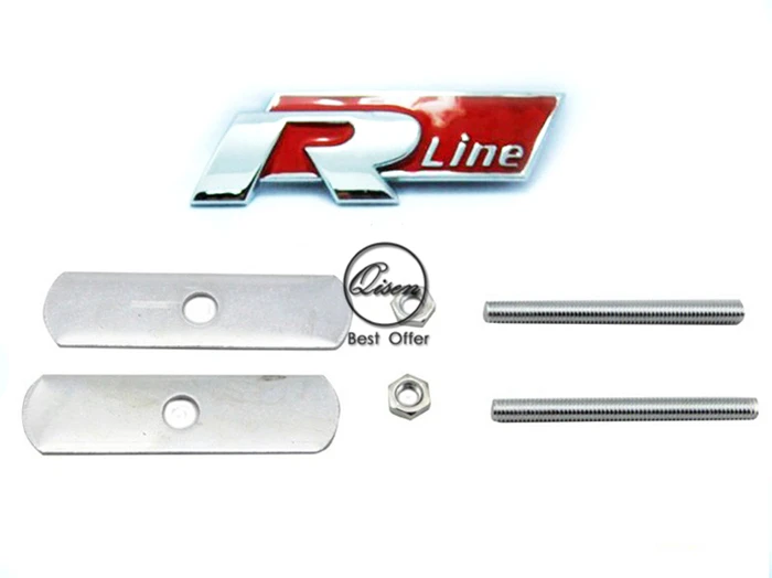 50 X RED R line POWER Metal 3D Front Hood Grill Badge Car Emblem sticker for VW Golf 6 Jetta MK5 MK6 POLO passat B5 B6 B7 #SO101 |