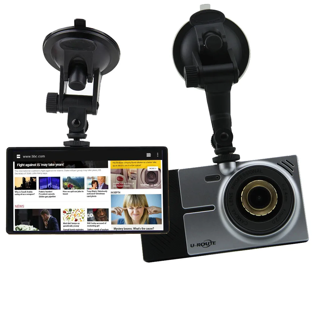 Wi-fi Автомобиля DVR GPS Навигации Android 4.4.2 Тире Cam Видеокамеры Видеорегистратор Две
