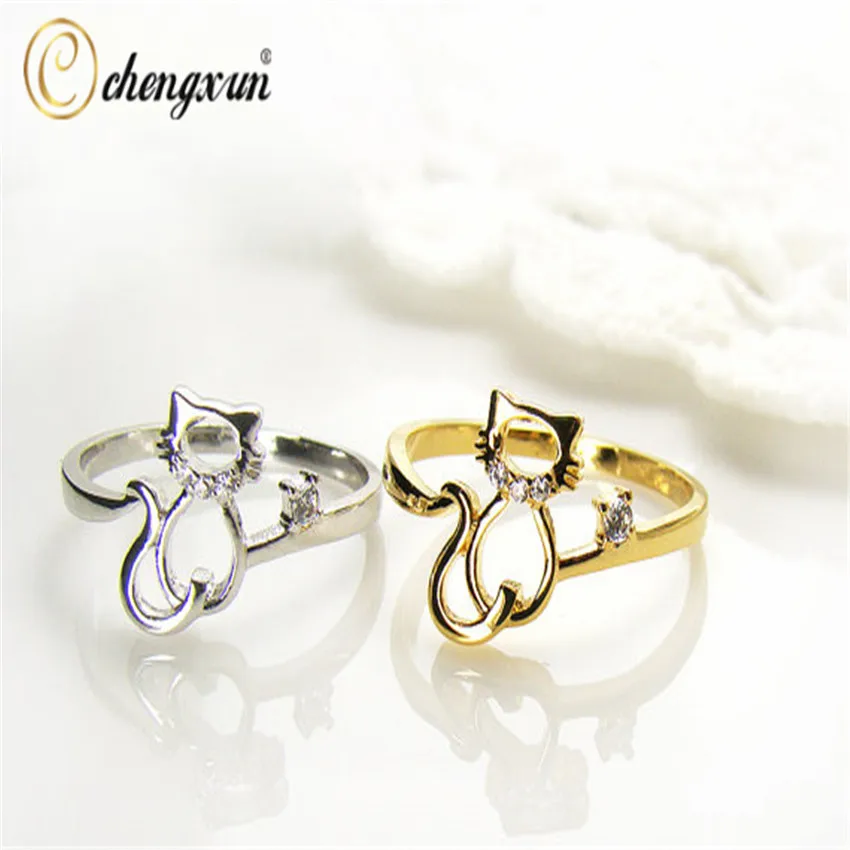 CHENGXUN/новый стиль модные милые ювелирные изделия в виде животных кольца для кошек