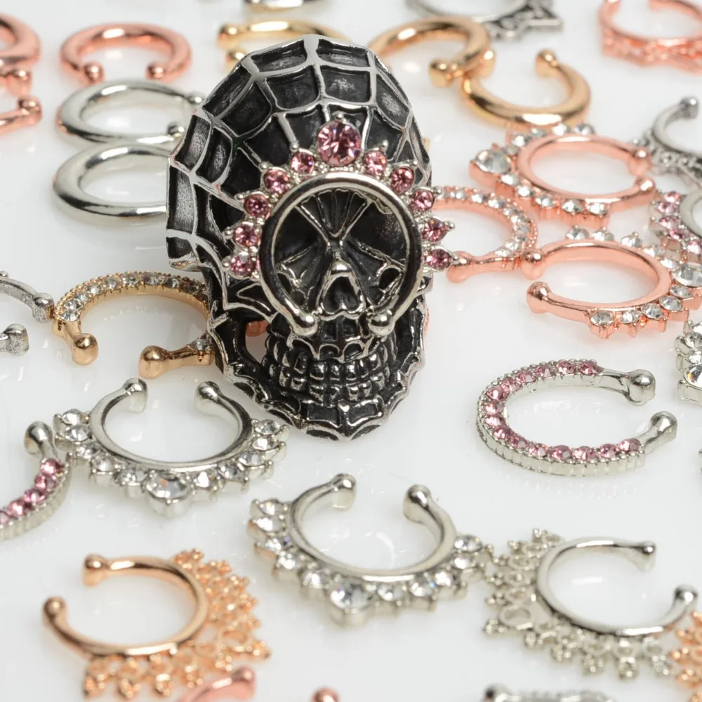 316 л хирургическая сталь с цирконием поддельные перегородки зажим для тела