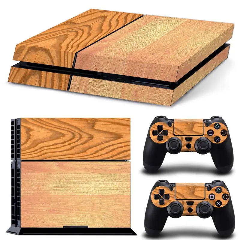1 Цветные деревянные дизайнерские наклейки из игры для PS4, наклейки для консоли, чехол для контроллера PS4, аксессуары для игр playstation 4 - Цвет: 1