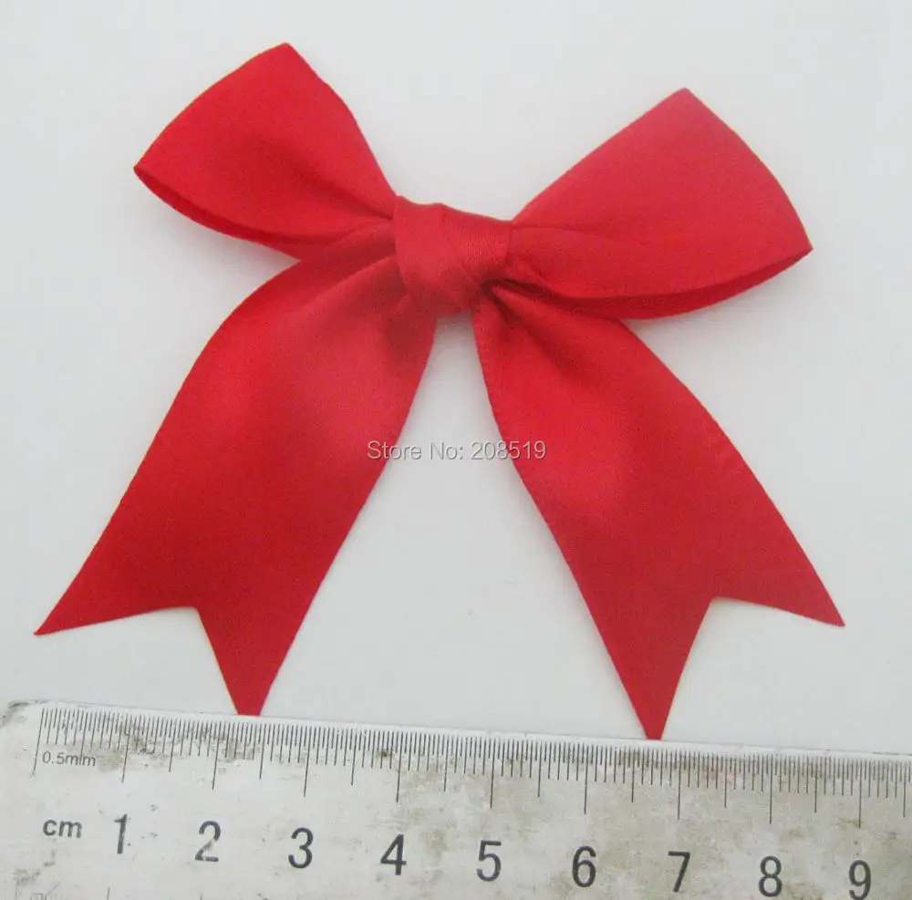 Ласточкин хвост бабочка атласная лента ручной работы 60 шт разноцветная 1