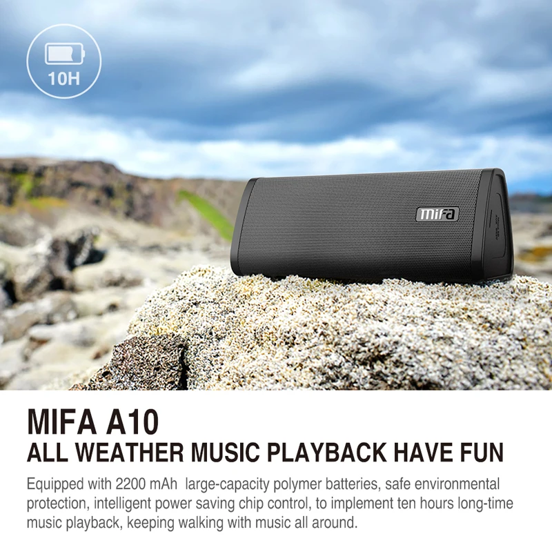 Mifa A10 беспроводной портативный динамик bluetooth стерео звук большой мощности 10 Вт