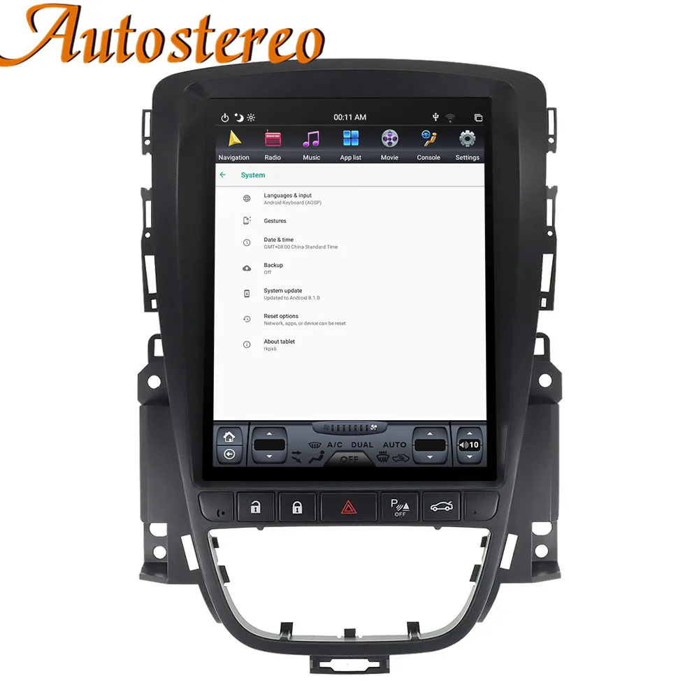PX6 Android 8,1 4 Гб ОЗУ Tesla стиль автомобиля gps навигация для OPEL Astra J 2010+ Мультимедиа Авто головное устройство радио магнитофон ips