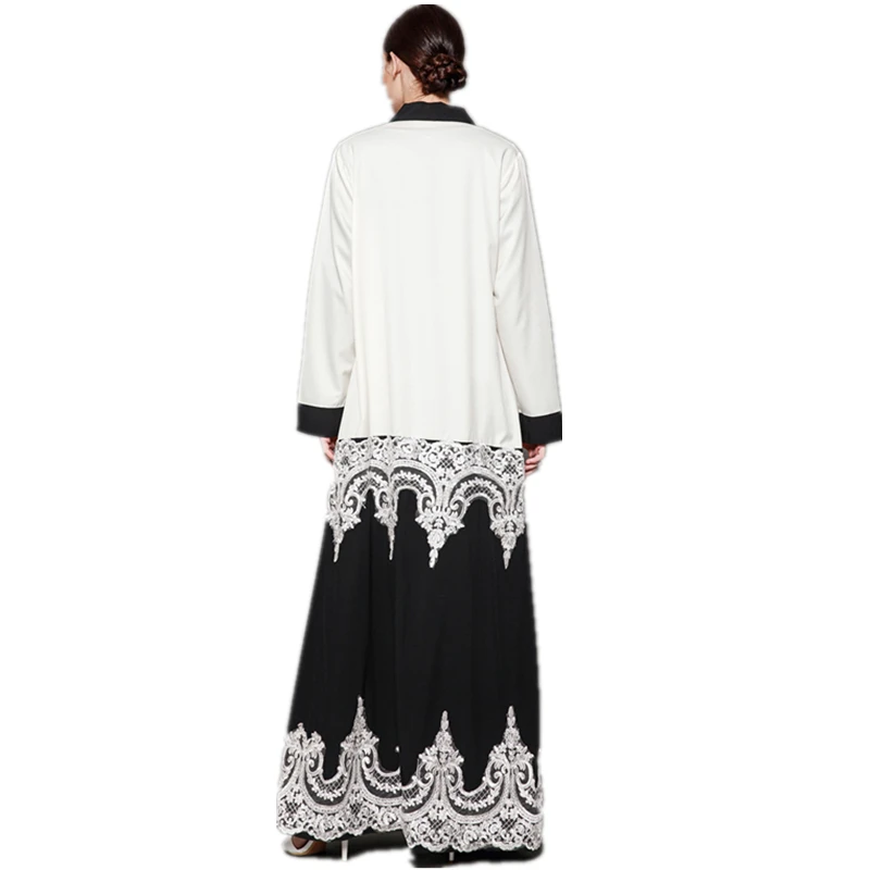 Кружевное лоскутное платье Abaya в Дубае S 5XL мусульманское большого размера