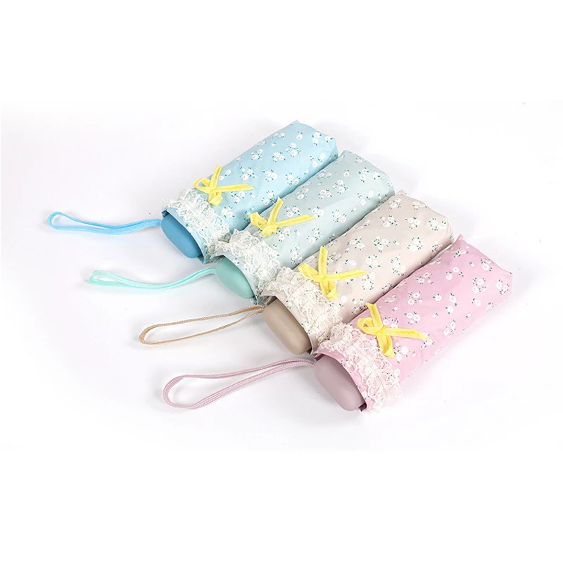 Новый Леди Принцесса 6K пять складной уличный зонтик креативный цветной клей мини