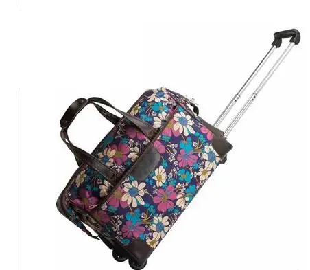 Travel Trolley bags Women wheeled Rolling bags Carry On Duffle Travel Luggage bag with wheels suitcase Travel bags hand luggage