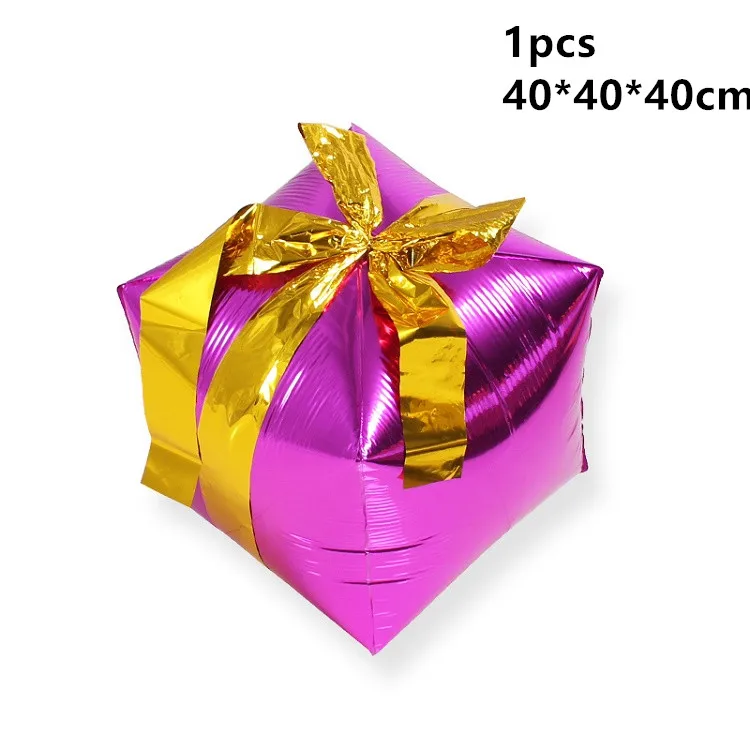 1pcs 10 шт./лот, цветные шары из фольги для конфет, 18 дюймов, круглые алюминиевые шарики для леденцов, кубик, Подарочная коробка, свадебные украшения для детской вечеринки - Цвет: 1pcs