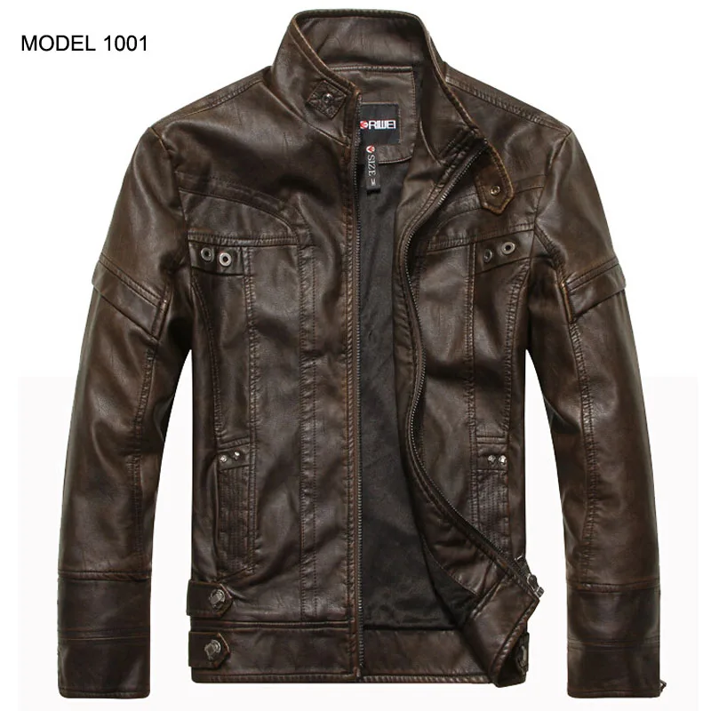 Cooffe Кожаная куртка мужская Мотоциклетная Куртка jaqueta de couro masculina motoqueiro casaco мужская кожаная куртка-бомбер мужская s veste homme - Цвет: Cooffe