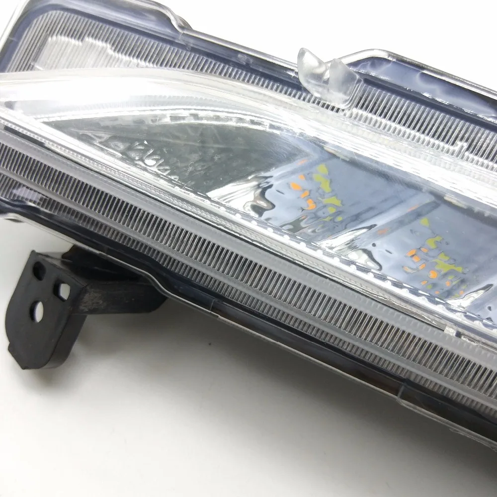 12 В в один комплект СИД DRL светодио дный Toyota Yaris foglight дневного света автомобиля свет водостойкий ABS крышка с поворотом siganl