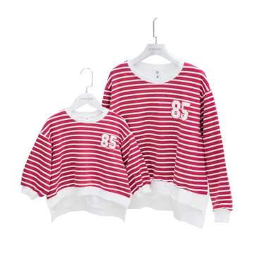 Toddler Mommy and Daughter Son Streak Long Sleeve Kids Baby Girl boy Sweatshirt Family Matching Outfit Digital Printed Tops | Мать и