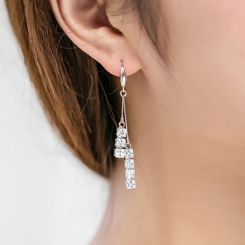 New Design Long Tassel Boucle D'oreille Femme CZ Earrings For Women Weddings Party Mother Gift Pendientes Brincos EH1153 | Украшения и