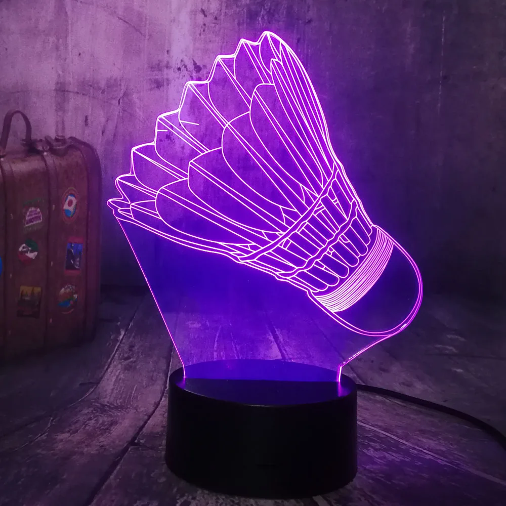 Новый спортивный костюм для игры в бадминтон Новинка 3D светодиодный ночной