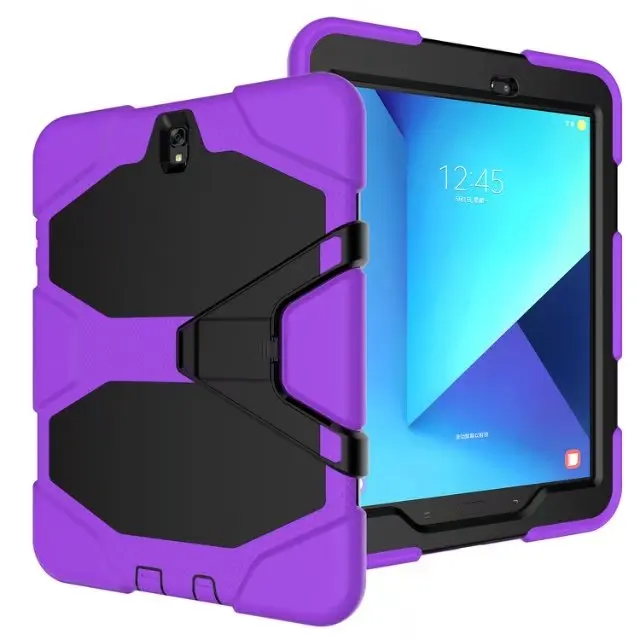 Чехол Funda для Samsung Galaxy Tab S3 9 7 T820 T 825 SM Silican Armor Kickstand чехол планшета + ручка|Чехлы