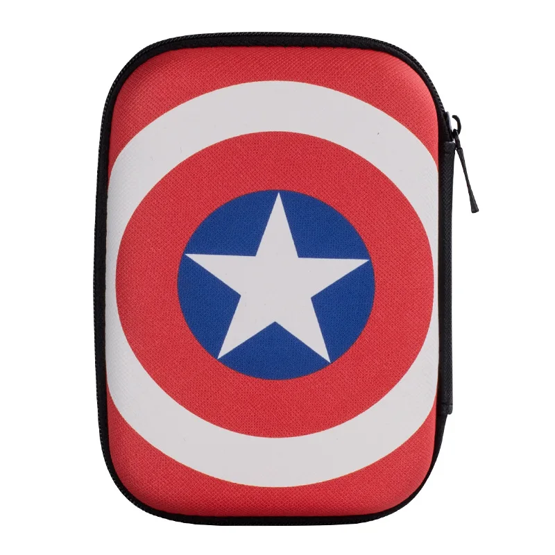 H Чехол для хранения наушников с милым рисунком Marvel, наушники аниме, USB кабель, органайзер, сумка, портативная, для путешествий, с замком-молнией, сумки для хранения - Цвет: H