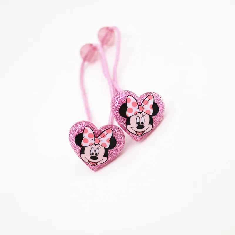 4 pcsDisney мультфильм детей Микки Маус волос Веревка девочка подарок на день рождения головные уборы для кукол аксессуары голова круг Косметическая резинка