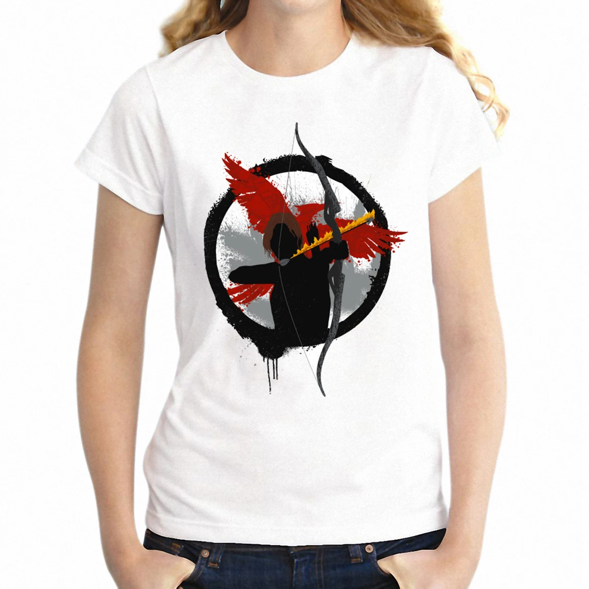 Женская футболка Katniss Everdeen может быть с вами, знаковые сильные Женские персонажи, расширение прав и возможностей девочек, футболка