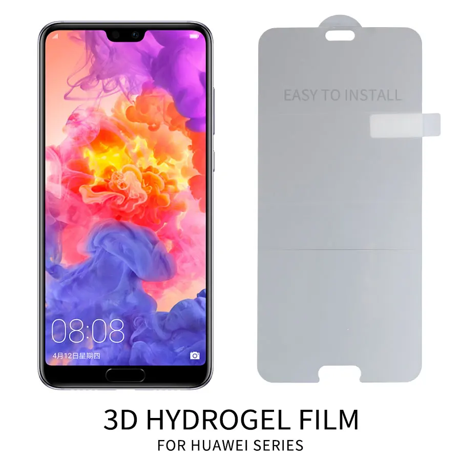 3D полное покрытие Гидрогелевая защитная пленка на huawei P20 Lite Pro Plus Защитная для