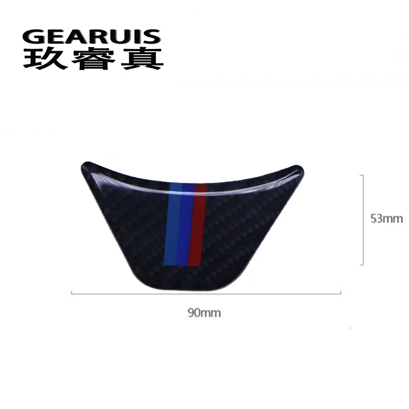 Автомобильный Стайлинг наклейки на рулевое колесо из углеродного волокна с